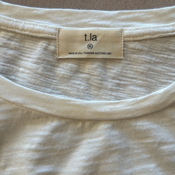 Anthropologie T.La Woven Flutter Sleeve Tee • size xl • NWOT - Picture 6 of 10
